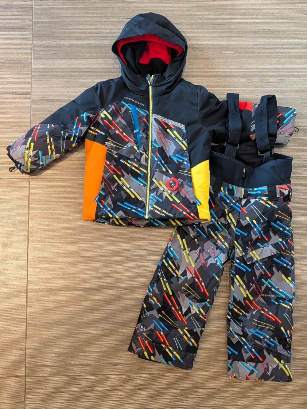 Kids Obermeyer Orb Insulated Ski Jacket Little Boys - Ski Swap Print - Size 4